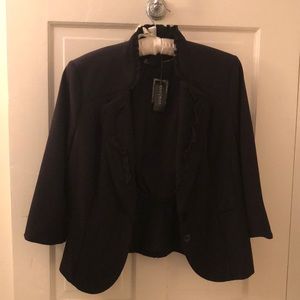 NWT White House Black Market. WHBM ruffled jacket size 14 Petite
